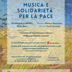 Musica e solidarietà per la pace – 1 maggio 2022