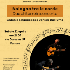 Antonio Stragapede e Daniele Dall’Omo in concerto alla Gino Neri – 22 aprile 2023