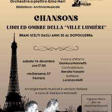 Chansons: luci ed ombre della “Ville Lumière” – 14 dicembre 24